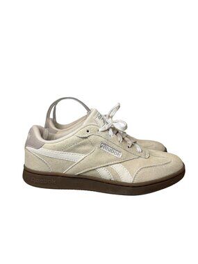 Reebok Forte Lounger Beige Suede Sneakers Womens 9 Gum Sole Comfortable Casual S